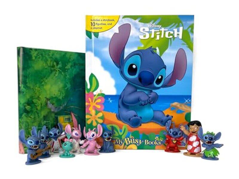

Disney Stitch My Busy Books With Storybook 10 Figurines And A Playmat, Paperback by Publishing, Phidal