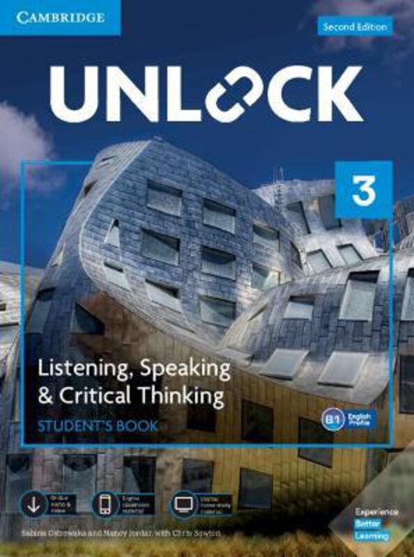 

Unlock Level 3 Listening, Speaking & Critical Thinking Student's Book, Mob App and Online Workbook w/ Downloadable Audio and Video, Mixed Media Produc