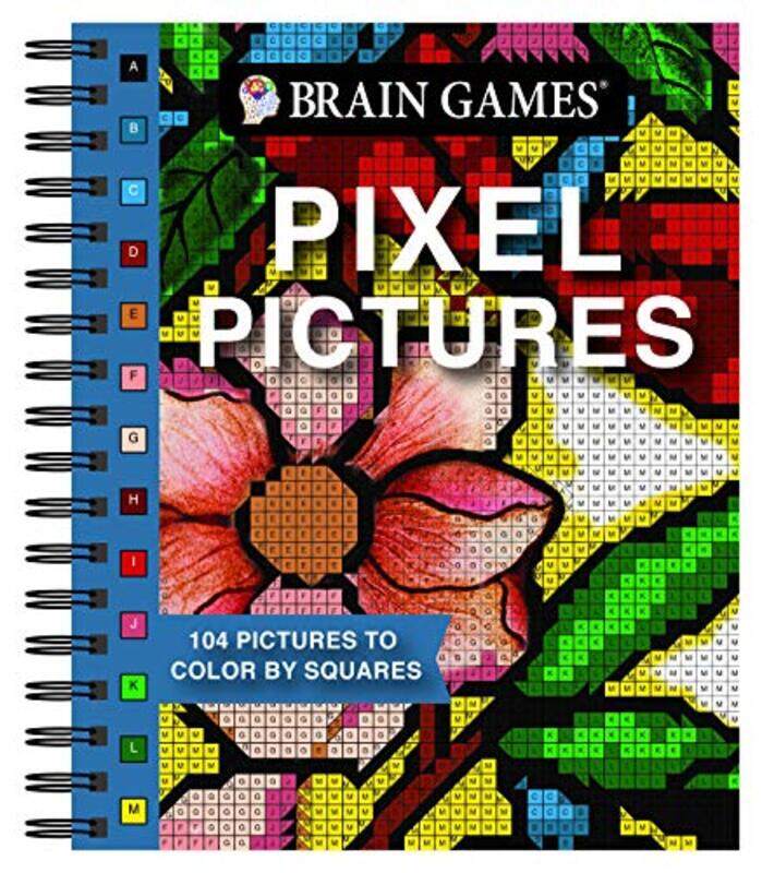 

Brain Games Pixel Pictures 104 Pictures to Color by Squares by Publications International Ltd Brain Games Paperback