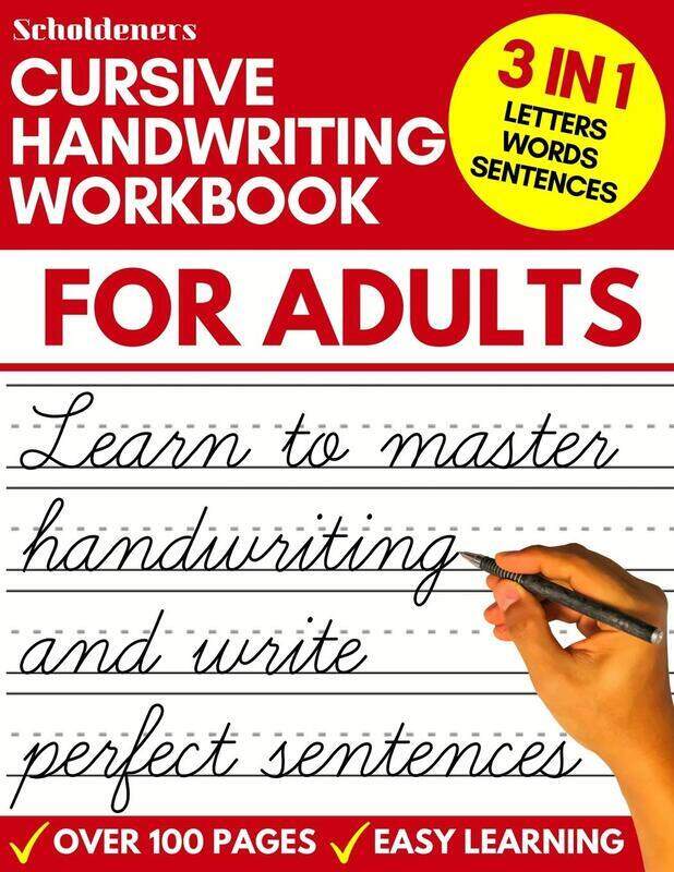 

Cursive Handwriting Workbook For Adults Learn Cursive Writing For Adults Adult Cursive Handwriting By Scholdeners -Paperback