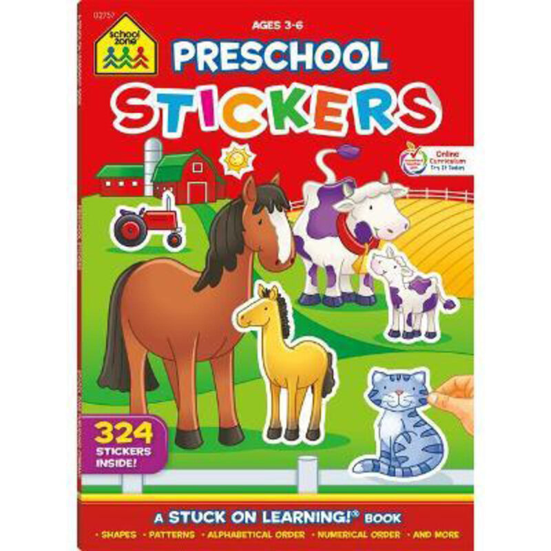 

School Zone Preschool Stickers Workbook, Paperback Book, By: School Zone