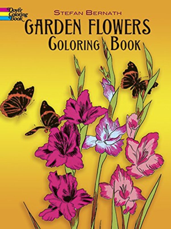 Garden Flowers Coloring Book by Stefen Bernath-Paperback