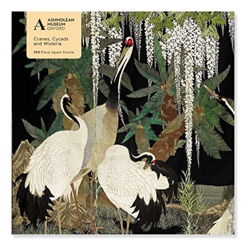 

Adult Jigsaw Puzzle Ashmolean: Cranes, Cycads and Wisteria (500 pieces): 500-Piece Jigsaw Puzzles,Paperback by Flame Tree Studio