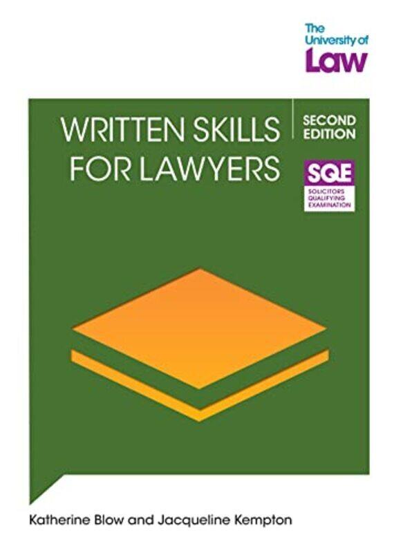 

Sqe2 Written Skills For Lawyers 2E By Blow, Katherine -Paperback