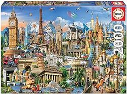 Europe Landmarks 2000Pc Puzzle By Paul Lamond Games -Paperback