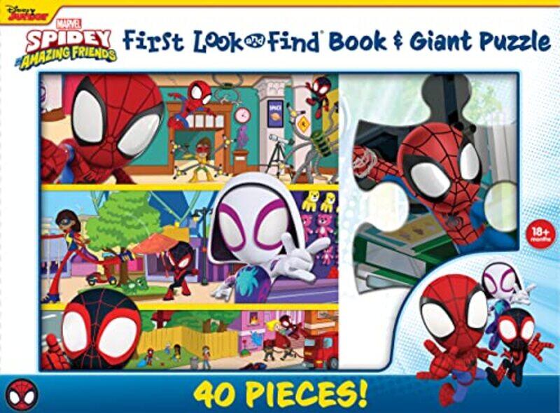 

Disney Junior Mavel Spidy and His Amazing Friends First Look and Find Book and Giant Puzzle by P I Kids-Hardcover