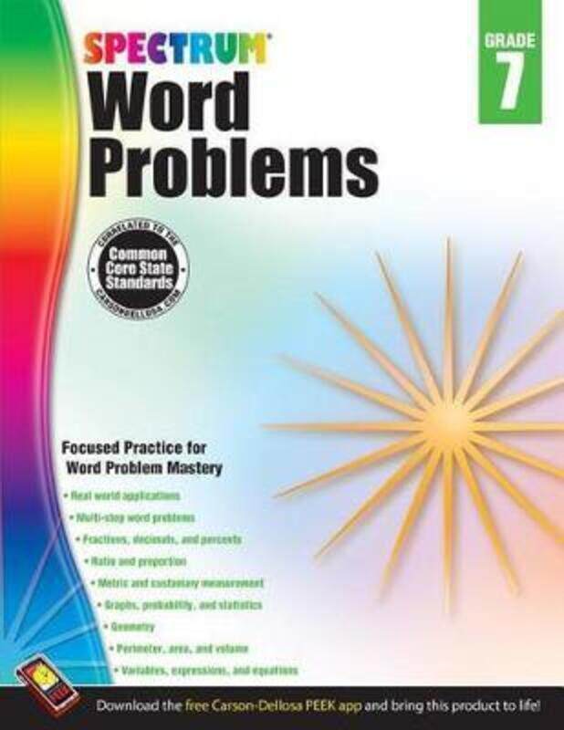 

Spectrum Word Problems, Grade 7,Paperback,BySpectrum