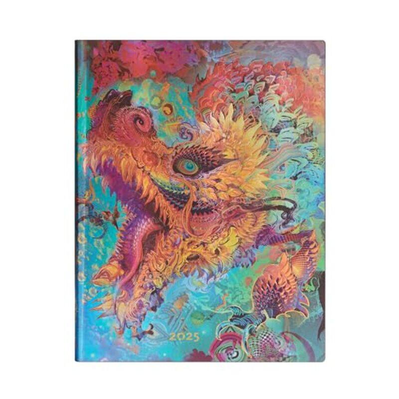 

Humming Dragon (Android Jones Collection) Ultra 12-month Day-at-a-time Softcover Flexi Dayplanner 2025 (Elastic Band Closure) by Paperblanks -Paperbac