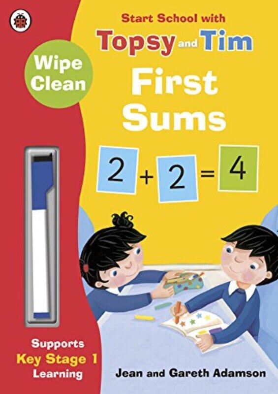 

WipeClean First Sums Start School with Topsy and Tim by Jean Adamson-Paperback