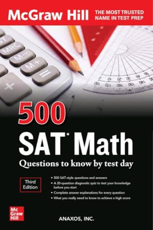 

500 SAT Math Questions to Know by Test Day Third Edition by Anaxos Inc-Paperback
