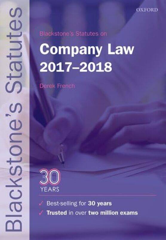 

Blackstones Statutes on Company Law 20172018 by Rudolf SteinerRobert LatheNicola WhittakerChristopher Bamford-Paperback