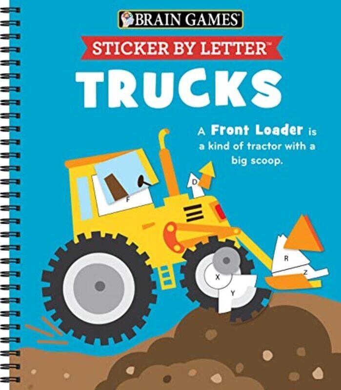 

Brain Games - Sticker by Letter: Trucks,Paperback by Publications International Ltd - Brain Games - New Seasons