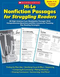 Hi-Lo Nonfiction Passages for Struggling Readers: Grades 4-5: 80 High-Interest/Low-Readability Passa , Paperback by Chang, Maria - Teaching Resources, Scholastic - Scholastic