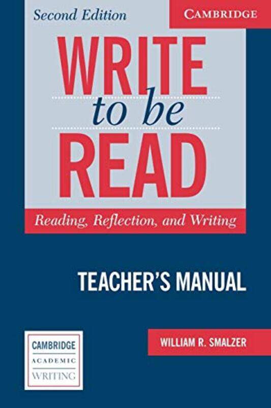 

Write to be Read Teachers Manual-Paperback