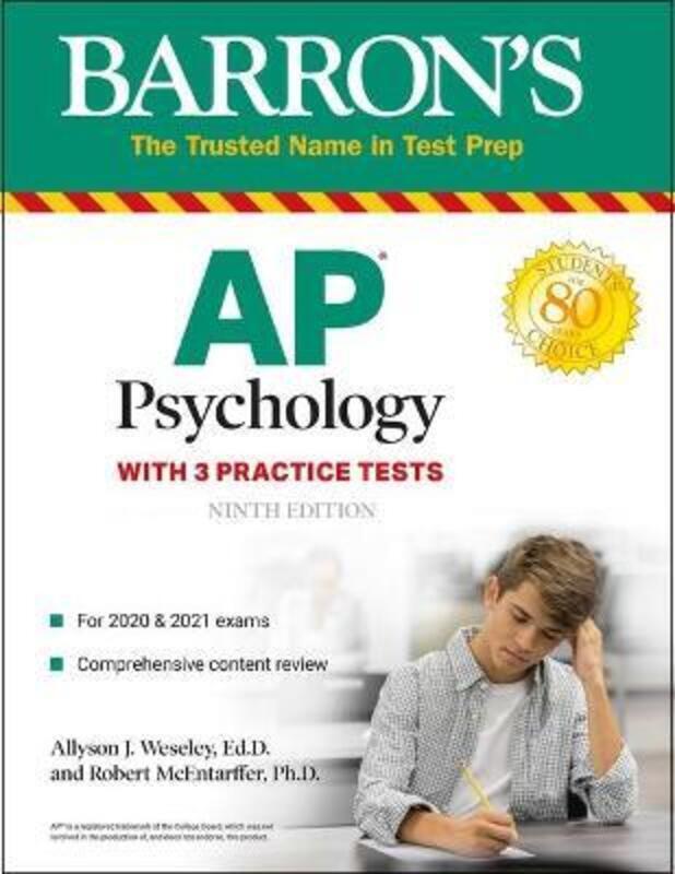 AP Psychology: With 3 Practice Tests.paperback,By :Weseley, Allyson J - McEntarffer, Robert