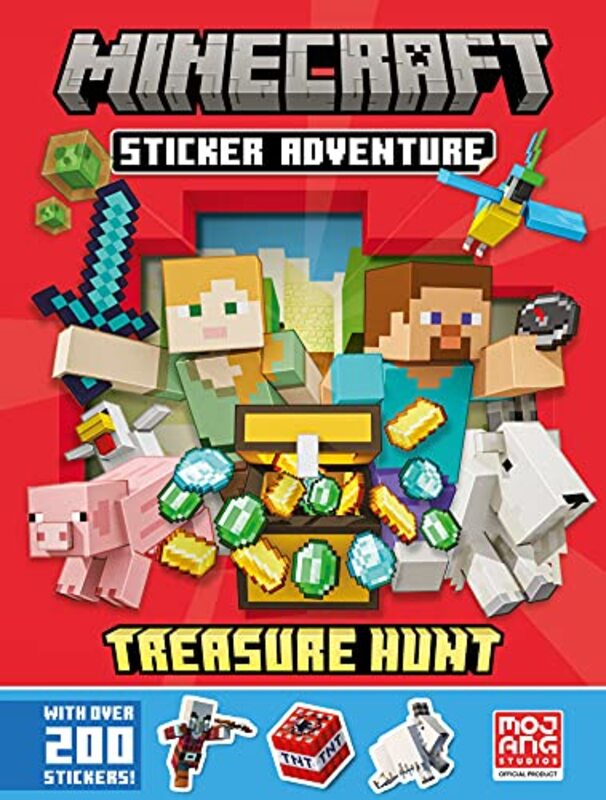 Minecraft Sticker Adventure Treasure Hunt by Conceptis Puzzles-Paperback