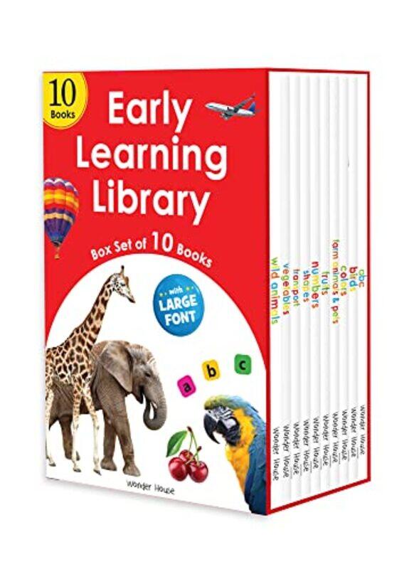 

Early Learning Library Box Set Of 10 Books Big Board Books Series Large Font by Wonder House Books Hardcover