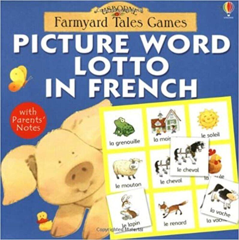 

Picture Word Lotto in French (Farmyard Tales Games), Hardcover Book, By: Usborne Publishing