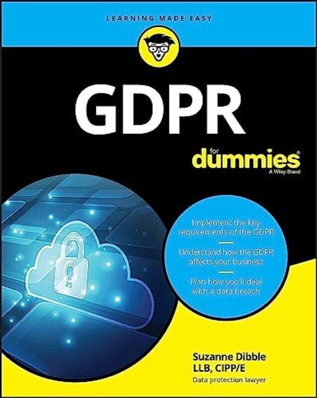 

Gdpr For Dummies By Suzanne Dibble Paperback