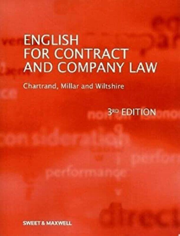 

English for Contract & Company Law by Glenn Purdue University Sparks-Paperback