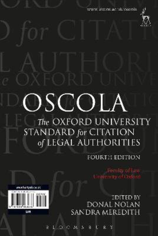 

OSCOLA,Paperback,ByDonal Nolan (Worcester College, Oxford)