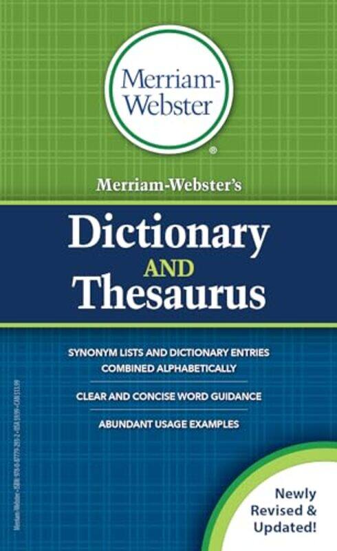 

Merriamwebsters Dictionary And Thesaurus Revised And Updated by Merriam-Webster..Paperback