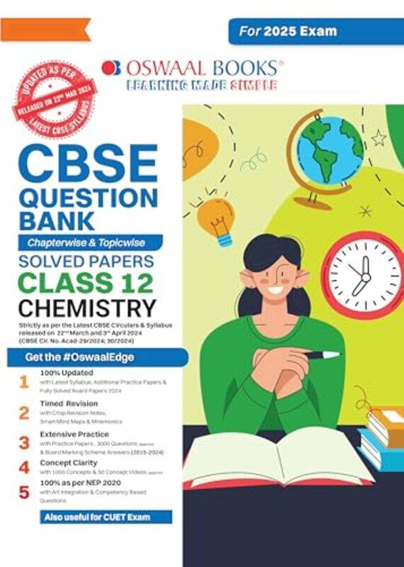 

Cbse Question Bank Chapterwise And Topicwise Solved Papers Class 12 Chemistry For Exam 202425, Paperback by Oswaal Editorial Board