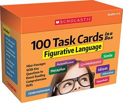 100 Task Cards In A Box Figurative Language Minipassages With Key Questions To Boost Reading Comp By Ghiglieri, Carol - Martin, Justin Paperback