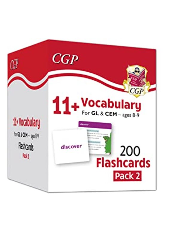 11+ Vocabulary Flashcards for Ages 89 Pack 2 by CGP Books - CGP Books - Hardcover