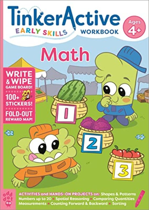 TinkerActive Early Skills Math Workbook Ages 4 by Nathalie Le DuGustavo Almeida-Paperback