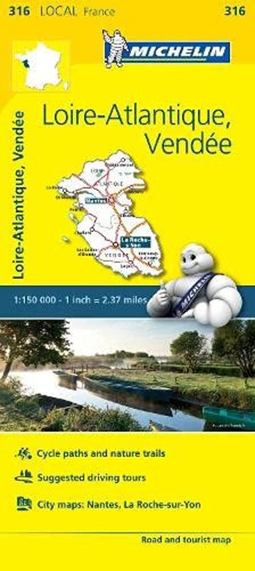 LoireAtlantique, Vendee Michelin Local Map 316: Map Paperback