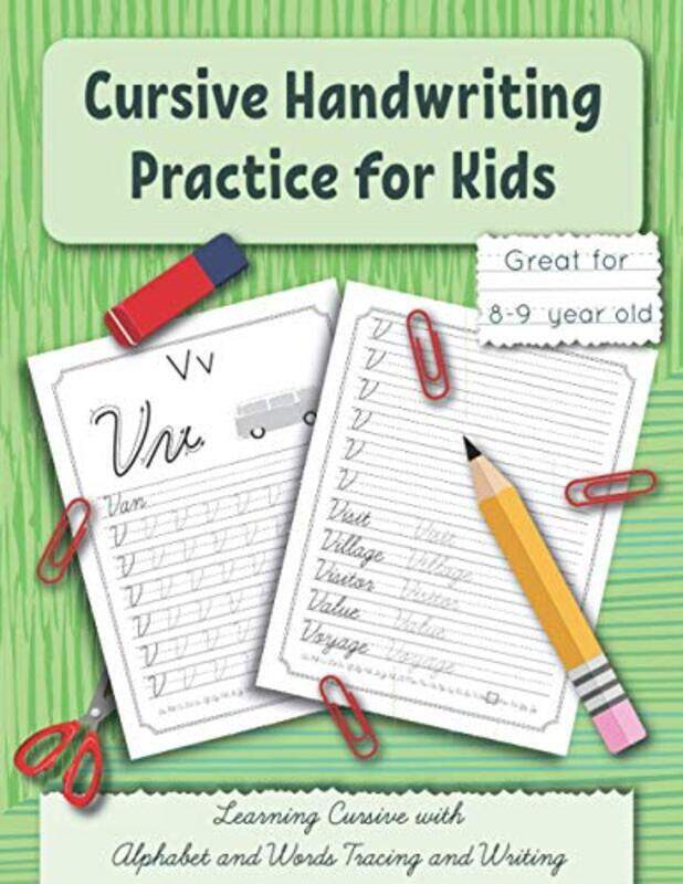 

Cursive Handwriting Practice For Kids Learning Cursive With Alphabet And Words Tracing And Writing. by Perelmuter Inna - Press Smart Kids Paperback