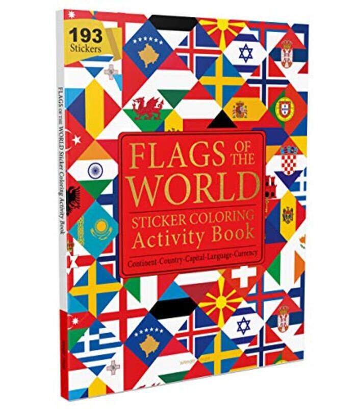

Flags Of The World Sticker Coloring Activity Book For Children Continent Country Capital Lang by Wonder House Books Paperback