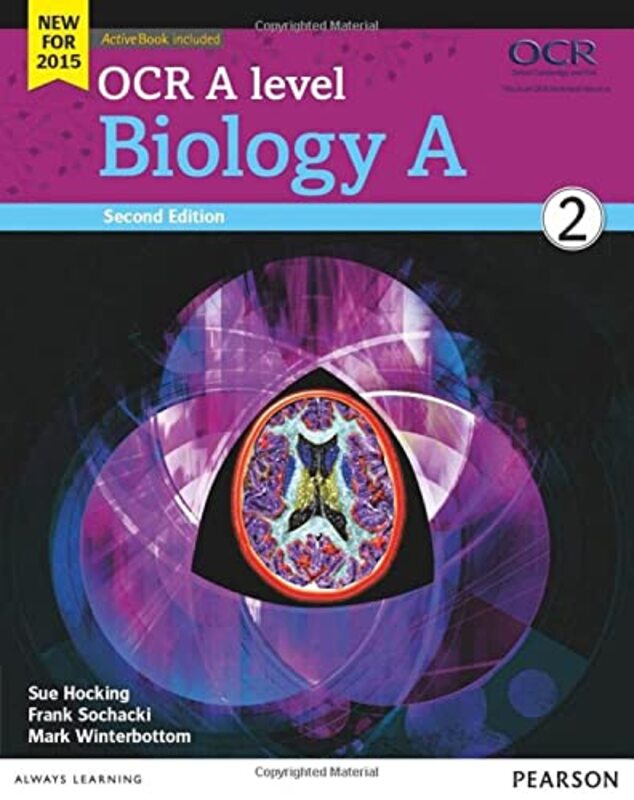 Ocr A Level Biology A Student Book 2 + Activebook Sue Hocking Paperback