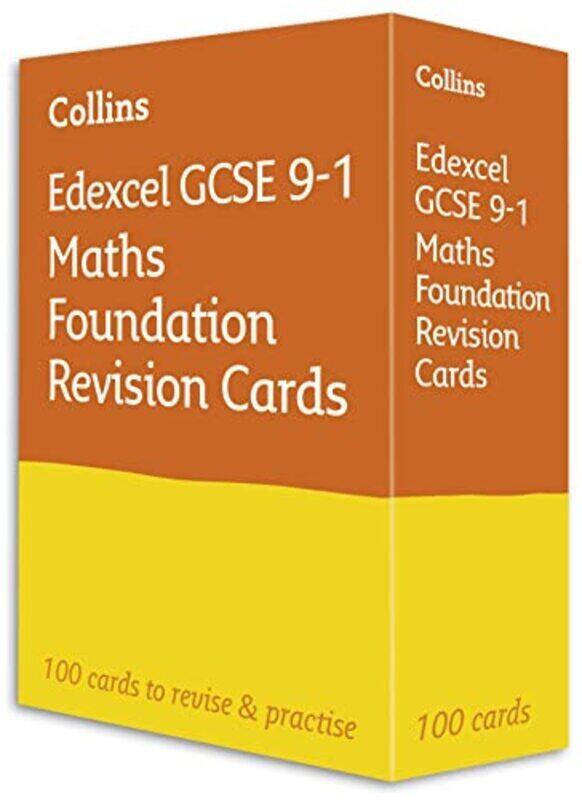 

Edexcel GCSE 9-1 Maths Foundation Revision Cards: Ideal for home learning, 2023 and 2024 exams (Coll , Paperback by Collins GCSE