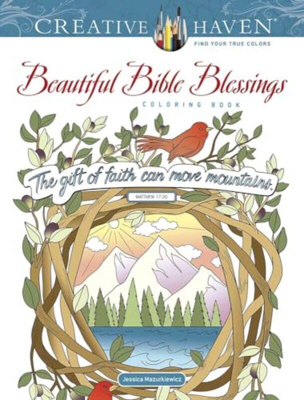 

Creative Haven Beautiful Bible Blessings Coloring Book by Jessica Mazurkiewicz-Paperback