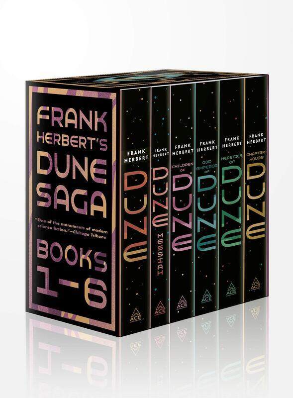 

Frank Herbert's Dune Saga 6-Book Boxed Set: Dune, Dune Messiah, Children of Dune, God Emperor of Dune, Heretics of Dune, and Chapterhouse, Paperback B