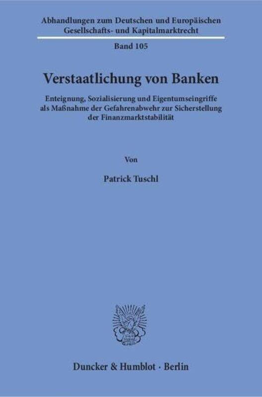 

Verstaatlichung Von Banken-Paperback