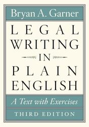 Legal Writing in Plain English Third Edition A Text with Exercises by Garner Bryan A Paperback
