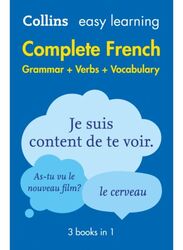 Easy Learning French Complete Grammar, Verbs and Vocabulary (3 books in 1), Paperback Book, By: Collins Dictionaries