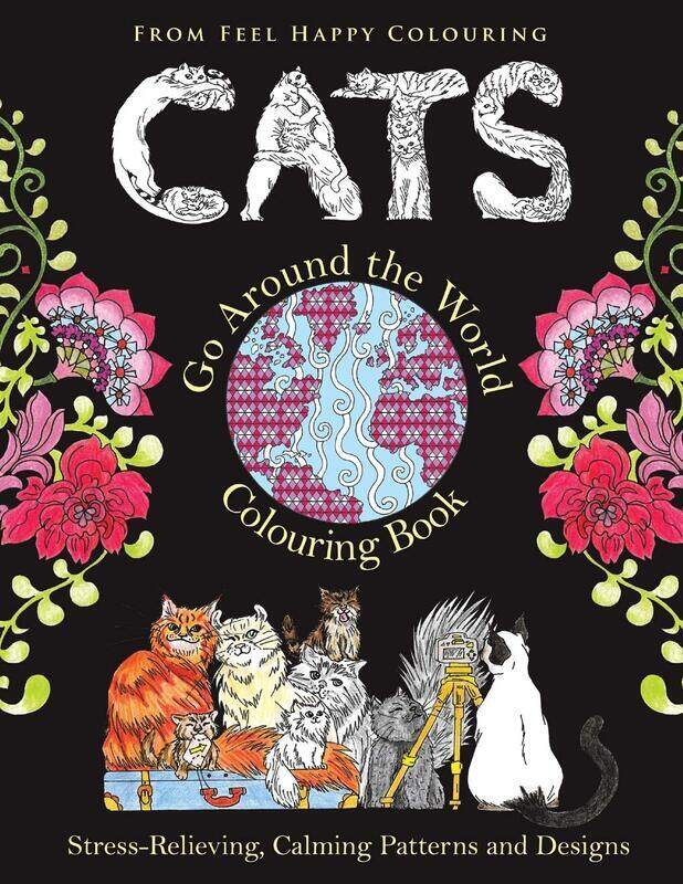 

Cats Go Around the World Colouring Book: Fun Cat Coloring Book for Adults and Kids 10+ for Relaxatio