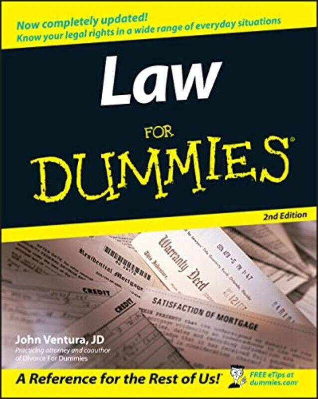 

Law For Dummies by Ventura, John Paperback