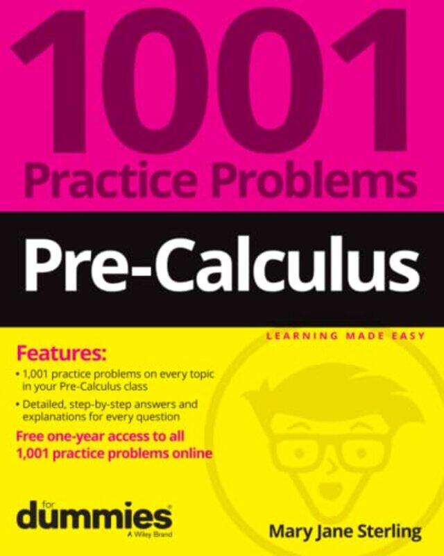 

PreCalculus 1001 Practice Problems For Dummies Free Online Practice by Books by Boxer-Paperback