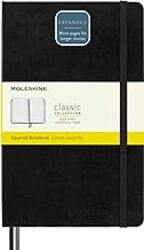 Moleskine Expanded Large Squared Hardcover Notebook Black By Moleskine -Paperback