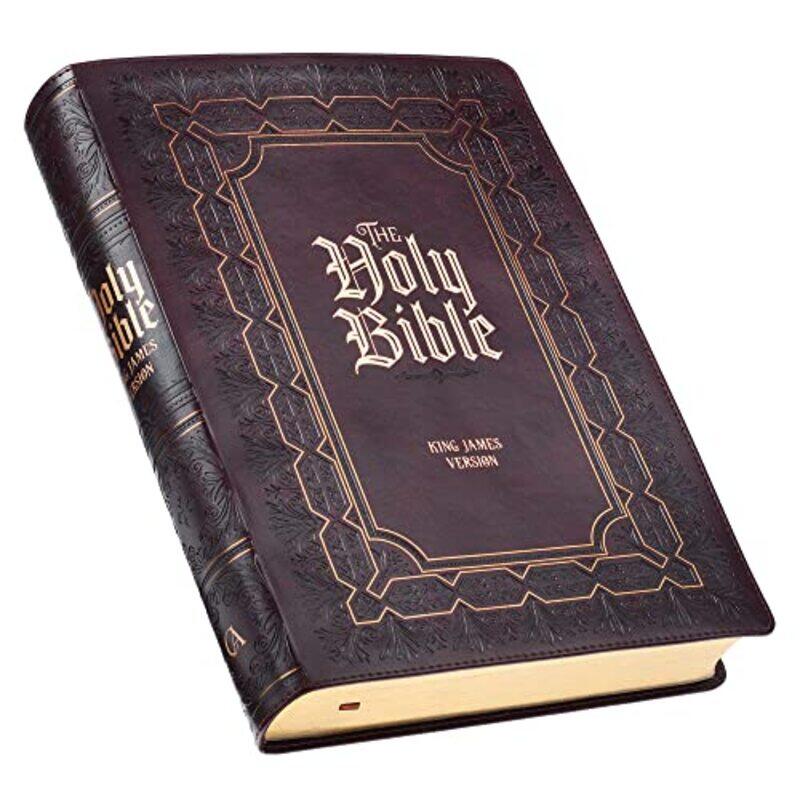 

Kjv Holy Bible Super Giant Print Faux Leather Red Letter Edition Ribbon Marker King James Versio,Paperback By Christian Art Gifts