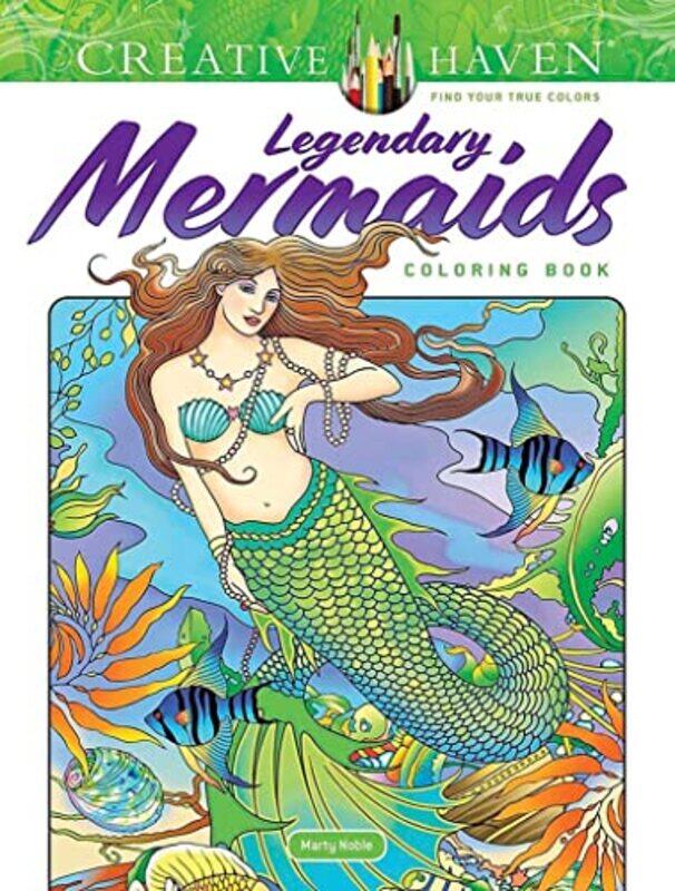 

Creative Haven Legendary Mermaids Coloring Book , Paperback by Noble, Marty