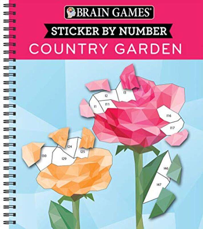 

Brain Games Sticker By Number Country Garden by Publications International Ltd - New Seasons - Brain Games - Paperback