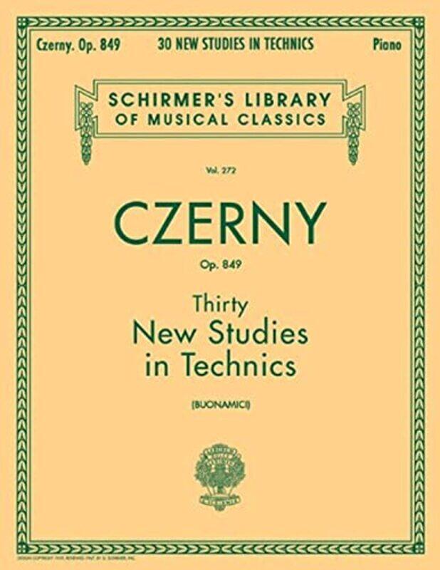 

Thirty New Studies In Technics Op 849 By Czerny, Carl - Paperback