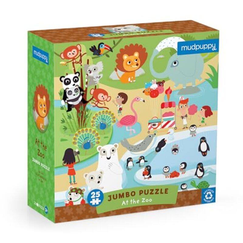 

At The Zoo Jumbo Puzzle By Mercier Julie - Hardcover