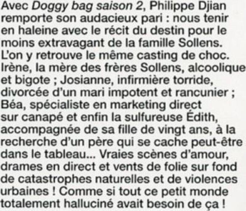 

Doggy Bag : Saison 2.paperback,By :Philippe Djian